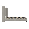 Eveline Upholstered Wingback Bed - Textured Gray Canvas - Queen