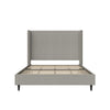 Eveline Upholstered Wingback Bed - Textured Gray Canvas - Queen