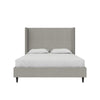 Eveline Upholstered Wingback Bed - Textured Gray Canvas - Queen