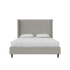 Eveline Upholstered Wingback Bed - Gray - Queen