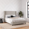 Eveline Upholstered Wingback Bed - Gray - Queen