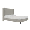 Eveline Upholstered Wingback Bed - Textured Gray Canvas - Queen