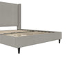 Eveline Upholstered Wingback Bed - Gray - Queen