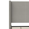 Eveline Upholstered Wingback Bed - Textured Gray Canvas - Queen