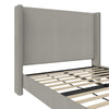 Eveline Upholstered Wingback Bed - Textured Gray Canvas - Queen