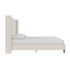 Eveline Upholstered Wingback Bed - Textured Ivory Canvas - Queen
