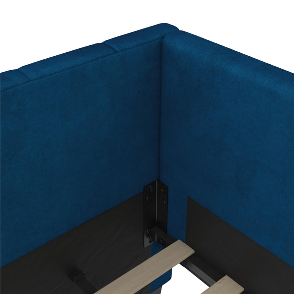 Arliss Modern Glam Tuxedo Daybed with Storage - Indigo Blue - Twin
