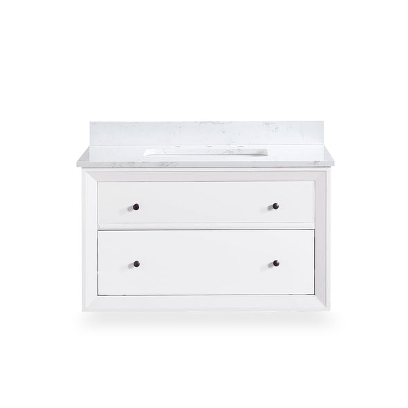 Dorel Living Tribecca 30 inch Wall Mounted Bathroom Vanity in White