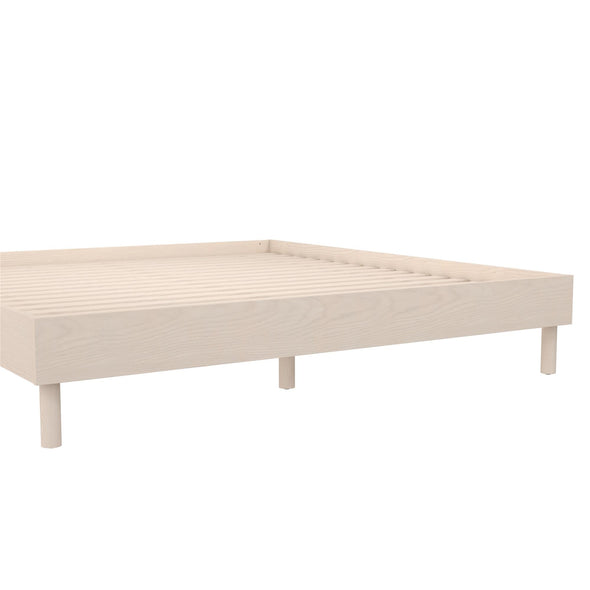 DHP Cologne Tool-Less Wood Platform Bed, King, Light Oak - Light Oak - King