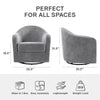 DHP Gentle Swivel Curved Accent Chair, Light Gray Velvet - Light Gray