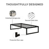 Avey Modern Metal Platform Bed Frame - Black - Twin