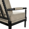 Elaina Upholstered Spindle Accent Chair - Black Oak - 1-Seater