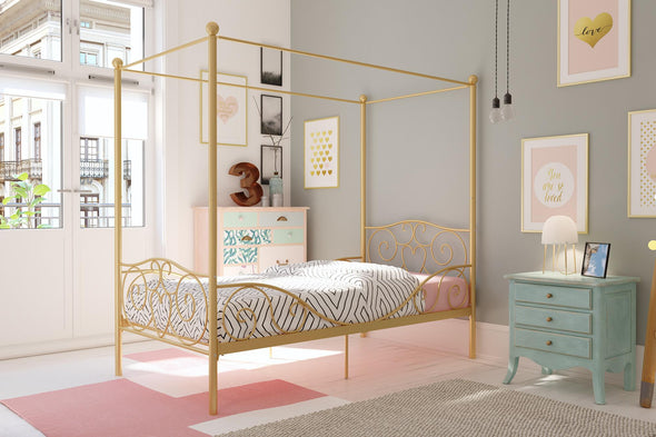 Canopy Metal Bed Frame DHP Furniture