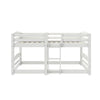 Birley Low Wood Bunk Bed for Kids - White - Twin-Over-Twin