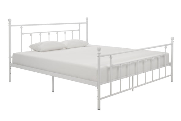 Manila Metal Bed Frame - White - King