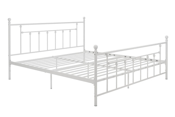 Manila Metal Bed Frame - White - King