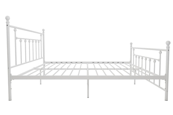 Manila Metal Bed Frame - White - King