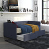 Daybed with Storage - Blue Linen - Twin