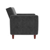 Pin Tufted Accent Chair - Grey Velvet