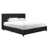 Emily Platform Bed Frame - Black Faux Leather - King