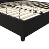 Emily Platform Bed Frame - Black Faux Leather - King