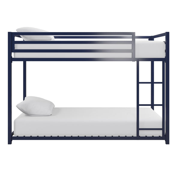 Miles Metal Bunk Bed - Blue - Twin-Over-Twin