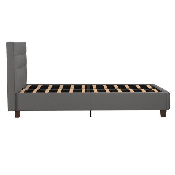 Dakota Platform Bed Frame - Gray - Twin