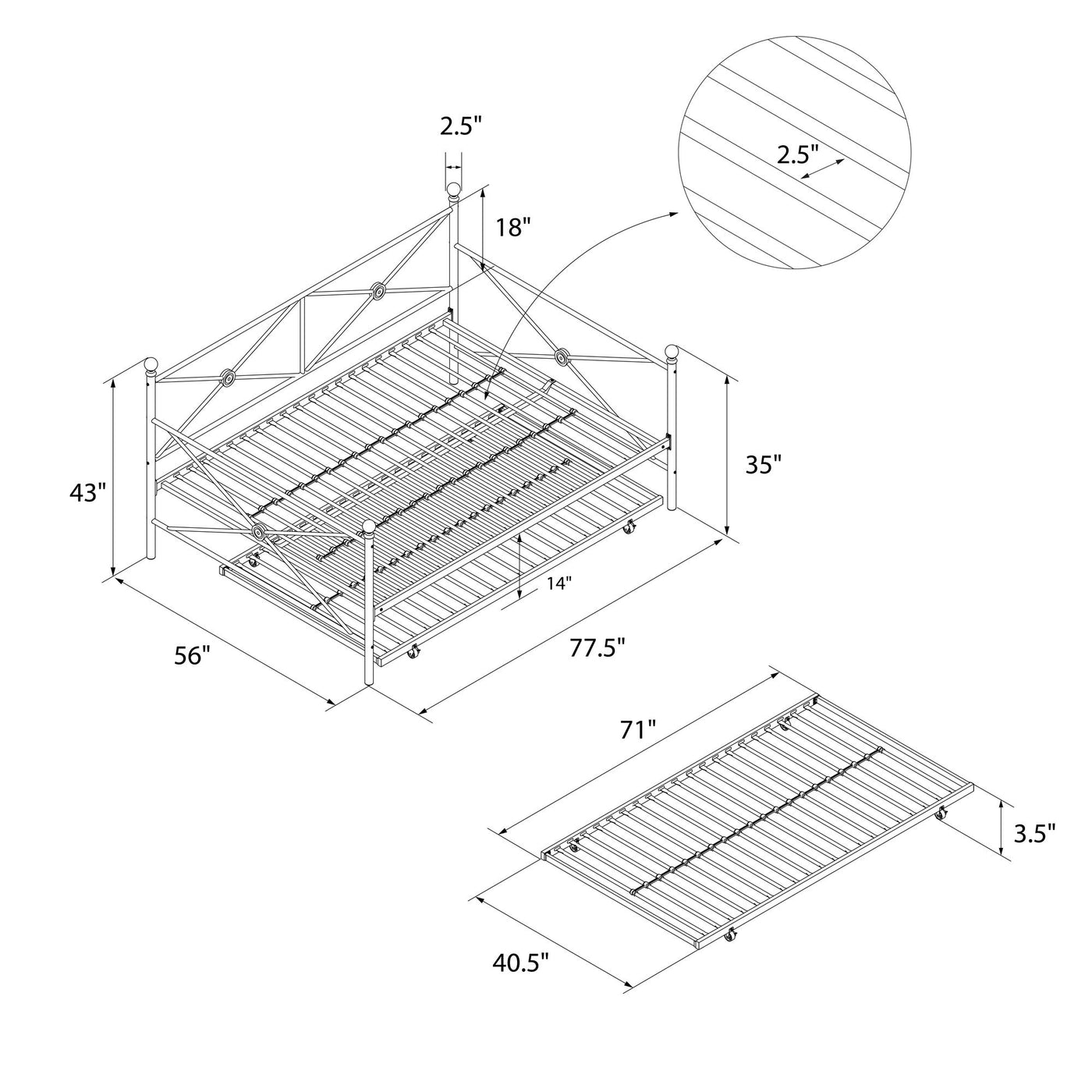 Dhp lubin daybed and trundle discount