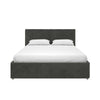 Rose Platform Bed Frame with Storage Drawers - Grey Velvet - Queen