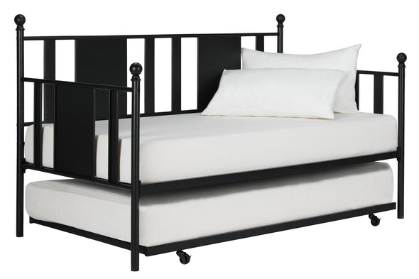 Langham Metal Daybed with Trundle - Black - Full