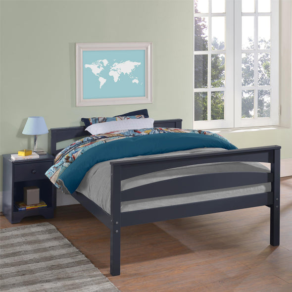 Brady Convertible Wood Bunk Bed - Graphite Blue