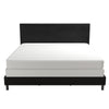 Janford Bed Frame with Adjustable Headboard - Black Faux Leather - King