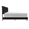 Janford Bed Frame with Adjustable Headboard - Black Faux Leather - King