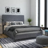 Janford Bed Frame with Adjustable Headboard - Gray - Full
