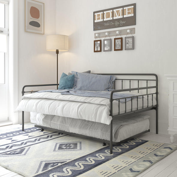 Quinn metal twin clearance daybed with trundle
