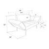 Euro Futon Sofa Bed with Magazine Storage - Teal