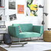 Euro Futon Sofa Bed with Magazine Storage - Teal