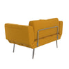 Euro Futon Sofa Bed with Magazine Storage - Mustard