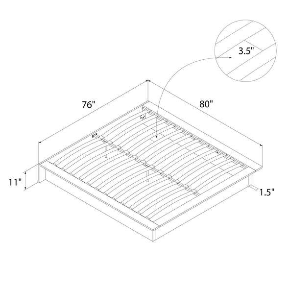 Maven Platform Bed Frame - Black - King