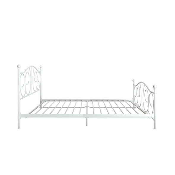 Victoria Metal Bed Frame  - White - Queen
