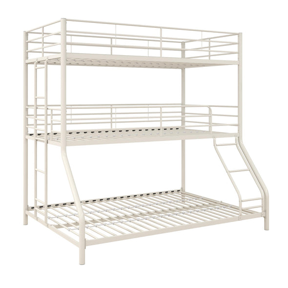 Everleigh Triple Metal Bunk Bed - White - Twin-Over-Full