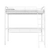 Shawn Metal Loft Bed with Desk - White - Twin