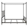 Jenny Lind Metal Canopy Bed Frame - Black - Full
