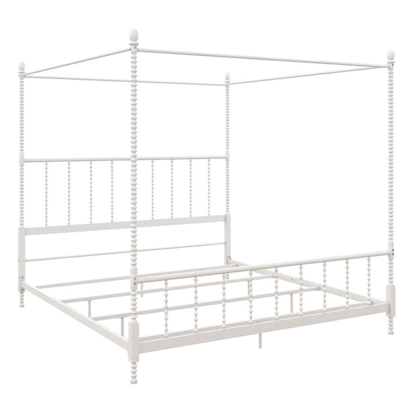Jenny Lind Metal Canopy Bed Frame - White - Twin