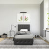 Cambridge Upholstered Bed with Gas Lift Up Storage - Black - Twin