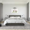 Cambridge Upholstered Bed with Gas Lift Up Storage - Gray - King