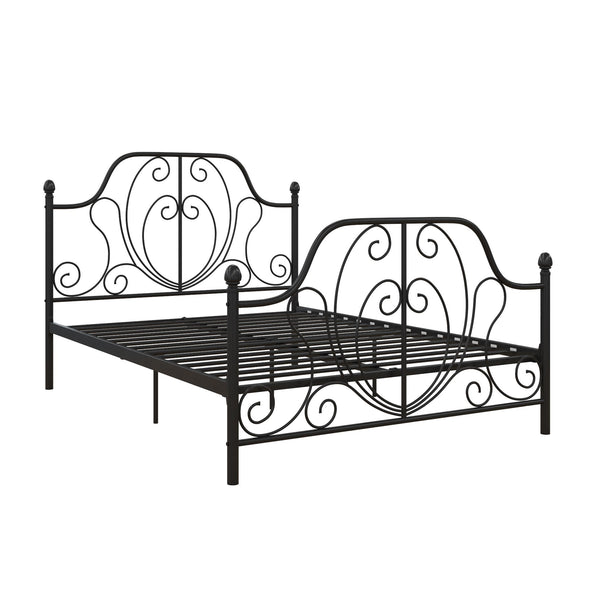 DHP Ivorie Metal Bed, Queen, Black - Black - Queen