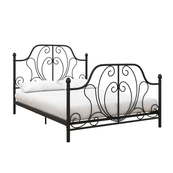 DHP Ivorie Metal Bed, Queen, Black - Black - Queen