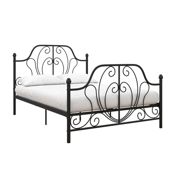 DHP Ivorie Metal Bed, Queen, Black - Black - Queen