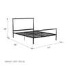Calixa Metal Bed Frame - Black - Full